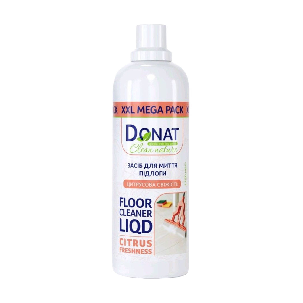 Засіб для миття підлоги Donat Clean Nature Floor Cleaner Liqd Citrus Freshness Цитрусова свіжість, 1.15 л